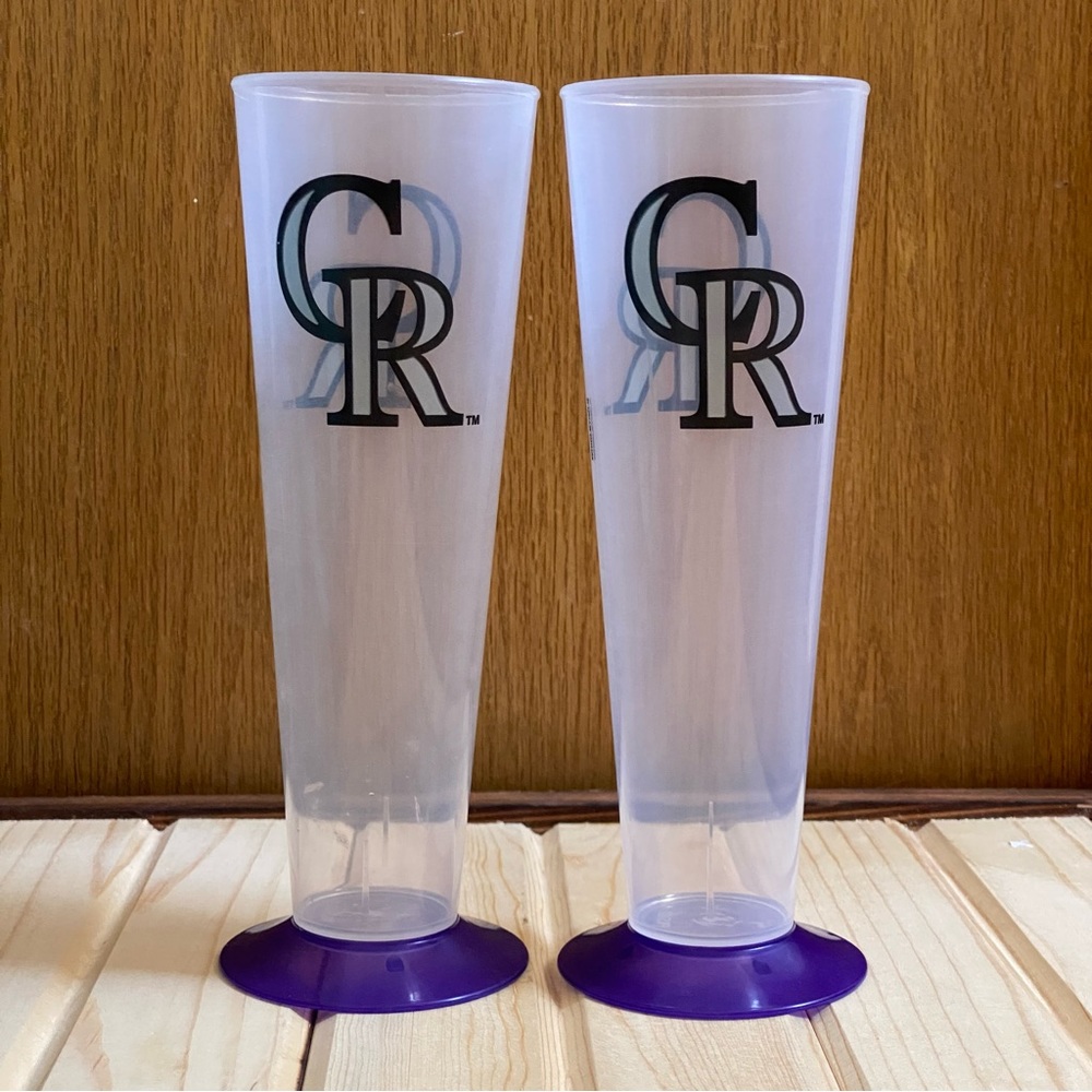 ⚾️ Colorado Rockies Plastic Schooner Glasses - Bundle of 2